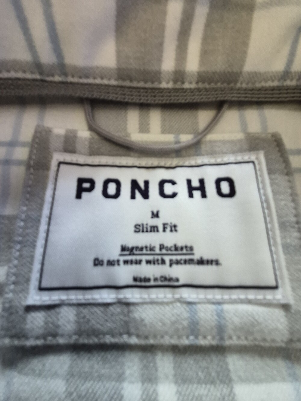 Poncho The Snowcat Slim Fit Performance Flannel Shirt White Plaid - M - Picture 12 of 13
